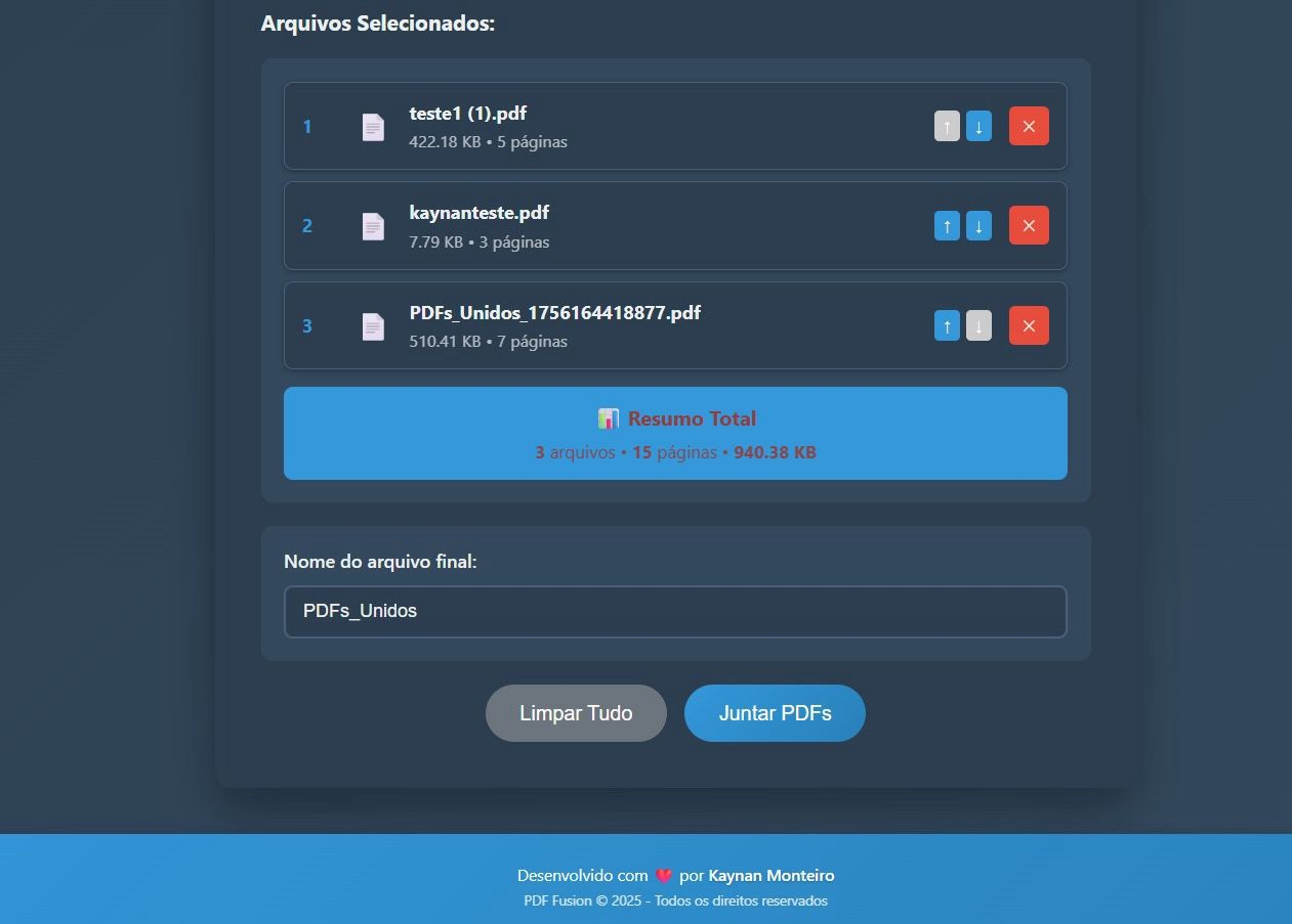 Funcionalidade 1 do PdfFusion